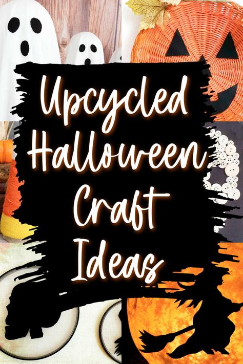 Looking for some creepy-crafty inspiration to celebrate Halloween? These Halloween crafts all started from thrift store finds which means they are delightfully unique and frugal projects to make this Spooky Season! Diy Halloween Decorations Upcycle, Upcycled Halloween Crafts, Thrift Store Halloween Decorations, Halloween Thrift Store Diy, Diy Halloween Crafts For Adults, Spooky Crafts For Adults, Halloween Crafts For Adults Diy, Recycled Crafts Upcycling, Halloween Upcycle