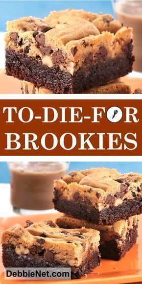 Brookies Recipe, Chocolate Chip Cookie Brownies, Cookie Brownies, Chocolate Chip Cookie Cheesecake, Resep Brownies, Easy Chocolate Chip Cookies, Cookie Brownie Bars, Oreo Dessert, Brownies Recipe