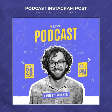 Premium PSD | Podcast talk show social media post template Podcast Social Media Post, Podcast Design Graphics, Podcast Social Media Design, Podcast Instagram Feed, Talk Show Poster, Podcast Poster Design, Podcast Graphic Design, Podcast Thumbnail Design, Podcast Layout