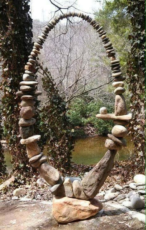 Tre Kunst, شرم الشيخ, Rock Sculpture, Art Pierre, Garden Mirrors, Rock Gardens, Rock Garden Landscaping, Unique Gardens, Outdoor Sculpture