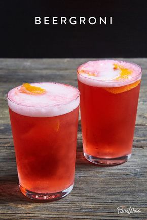 5 Beer Cocktail Recipes You Should Absolutely Be Drinking via @PureWow Tailgating Drinks, Peroni Beer, Beer Cocktail Recipes, Basil Smash, Easy Alcoholic Drinks, Beer Cocktail, Alcholic Drinks, Sweet Vermouth, Beer Drinks