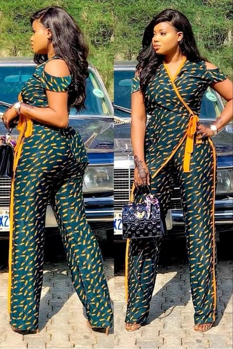 Kitenge Jumpsuits For Women, Ankara Jumpsuit Styles, African Jumpsuit, African Print Jumpsuit, Ankara Jumpsuit, Trendy Ankara Styles, African Dresses Modern, Best African Dresses, Afrikaanse Mode