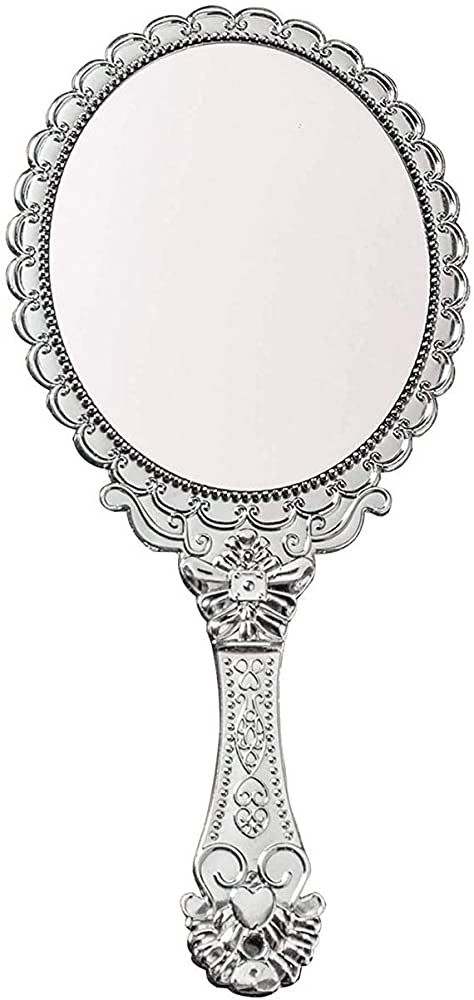 Handheld Mirror with Handle Vintage Compact for Personal Makeup Vanity Hand Held Mirror Tone Victorian Vanity Mirror 9.8x4.5in (Silver) : Amazon.ca: Beauty & Personal Care Vintage Hand Mirror, Victorian Vanity, Hand Held Mirror, Vanity Makeup Mirror, Vintage Numbers, Mirror Vanity, Vanity Makeup, Travel Mirror, Handheld Mirror