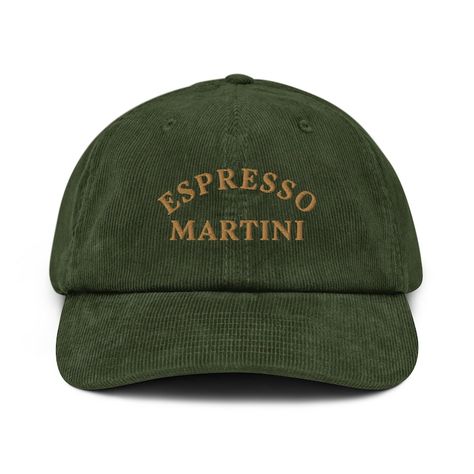 Espresso Martini Corduroy Hat, Cocktail Gifts, the Mixologist Hat, Martini Gifts - Etsy Barbados Bach Party Favors, Expresso Martini, More Espresso Less, Corduroy Cap, Corduroy Hat, Fine Embroidery, Cocktail Gifts, Coffee Obsession, Cocktail Night