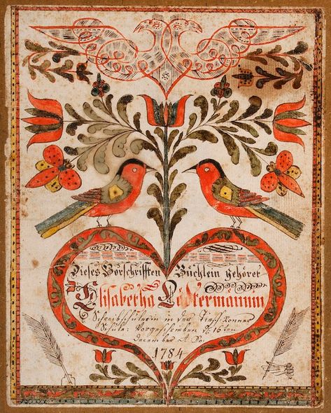 Dutch Folk Art, Barnes Foundation, German Folk, Arte Folk, Dutch Art, Pennsylvania Dutch, German Art, American Folk Art, Two Birds