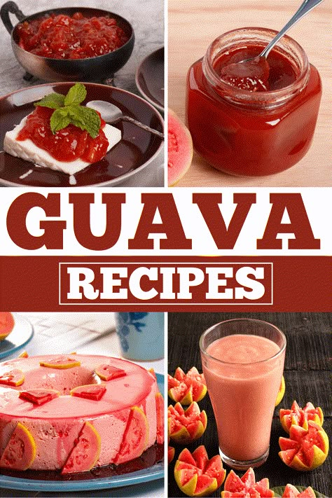 Try these guava recipes for something light, tropical, and sweet! From bread to smoothies to cheesecake, guava adds a wonderful flavor to so many foods. Fresh Guava Recipes, Recipes With Guava Fruit, Guava Bars, Recipes With Guava, Tropical Fruit Recipes, Shareable Snacks, Guava Desserts, Dessert Favorites, Guava Pastry