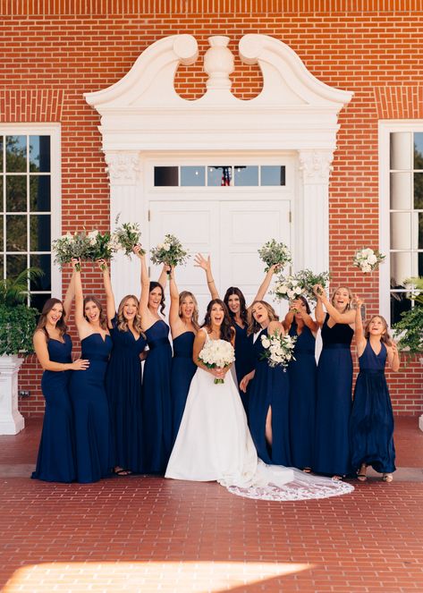 Navy Bridal Parties, Dark Blue Bridesmaid Dresses, Royal Blue Bridesmaids, Dark Wedding Theme, Navy Blue Bridesmaids, Royal Blue Bridesmaid Dresses, Wedding Bridesmaids Dresses Blue, Navy Blue Bridesmaid Dresses, Royal Blue Wedding