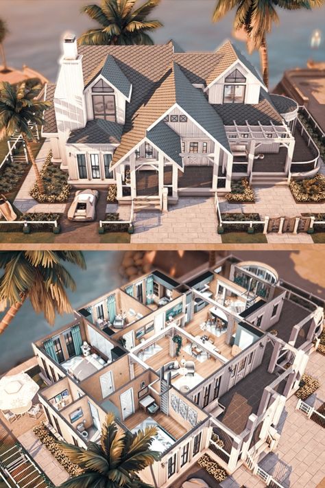 Sims House 4 Bedroom, Big Sims 4 House Layout, Sims 4 Houses 8 Bedrooms, Sims Four House Layout, Sims Modern House Floor Plans, Sims 4 Family Of 6 House, Sims One Bedroom House, Sims House Simple, Sims4 Big Family House