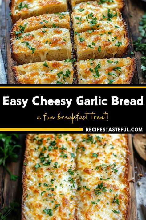 Savor the flavors of this Easy Cheesy Garlic Bread—a quick and delicious side dish or snack perfect for any meal! With a buttery garlic spread and a generous layer of melted cheeses, this dish is sure to be a hit with family and friends. Great for pairing with pasta or serving at gatherings! Easy Cheesy Garlic Bread, Best Garlic Bread Recipe, Garlic Bread Spread, Cheesy Bread Recipe, Cheesy Garlic Bread Recipe, Bread Spread, Garlic Spread, Cheese Bread Recipe, Garlic Cheese Bread