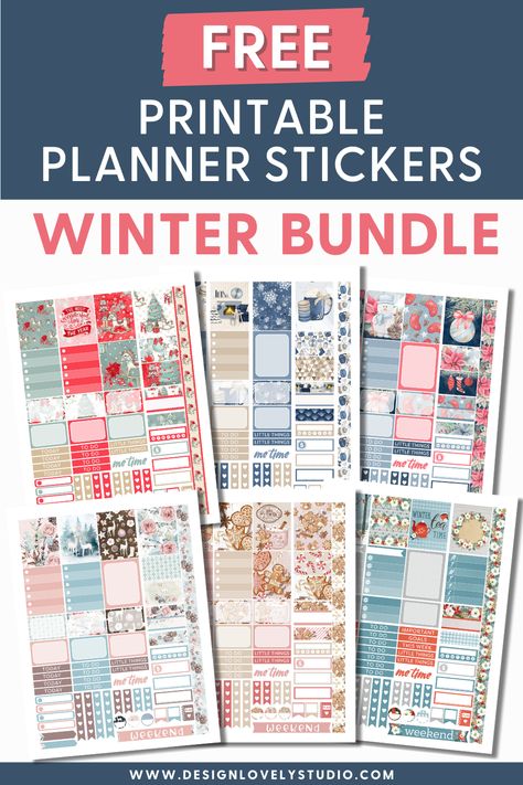 Get ready to stay organized and stylish this winter with our FREE bundle of printable planner stickers! Featuring 6 charming designs, these stickers are perfect for adding a touch of whimsy to your planner. The bundle includes user-friendly Silhouette and Cricut cut files, making it a breeze to customize and create. Download now and add some seasonal flair to your planning routine! ❄️✨ #WinterPlannerStickers #FreePrintables #StayOrganized Planner Format, Happy Planner Free Printable, Winter Planner Stickers, Planner Freebies, Free Planner Templates, Diy Planner Stickers, Free Digital Planner, Planning Routine, Free Printable Planner Stickers