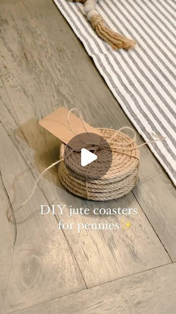 Rope Decoration Ideas, Rope Coasters Diy, Usable Crafts, Paper Tie, Diy Bff, Rope Coasters, Diy Coaster, Coasters Diy, Rope Projects