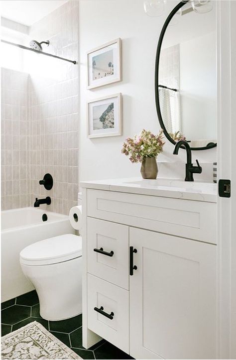 Small Full Bathroom, Full Bathroom Remodel, Functional Bathroom, Hall Bathroom, Guest Bathrooms, Bathroom Remodel Designs, Upstairs Bathrooms, Boys Bathroom, Bathroom Inspiration Decor