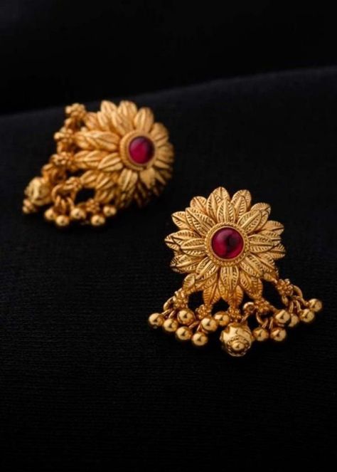 Gold Earrings Indian Daily Wear, Gold Ear Rings Designs, 3 Grams Gold Earrings, 2 Grams Gold Earrings, 3 Grams Gold Earrings Indian, 2 Grams Gold Earrings Designs, Gold Ear Rings, Pookalam Design, Baby Cast