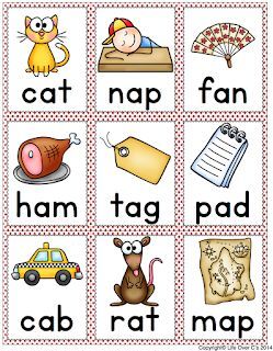 Cvc Flashcards With Pictures, Rhyming Words For Kids, Cvc Words With Pictures, Rhyming Kindergarten, Short A Activities, Kids Phonics, Petal Template, Phonics Cvc, Cvc Activities