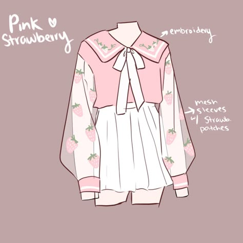 Pink Clothes Drawing, Outfit Drawing Reference, Mushroom Stuff, Clothing Sketches, Clothing Design Sketches, Drawing Anime Clothes, Dress Design Sketches, Dress Sketches, Whimsical Fashion