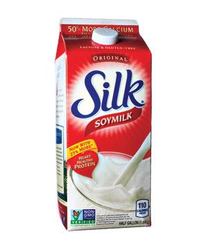 8 Milk AlternativesBest Original Soy Milk  Silk Soymilk Original This rich, high-protein standby, which comes slightly sweetened, pairs well with everything from coffee to oatmeal.  To buy: $4 for 64 ounces, at supermarkets. Evaporated Milk Substitute, Best Milk Alternative, Milk Label, Soya Drink, The Simple Wild, Silk Chocolate, Milk Plant, Healthy Vegan Food, Klondike Gold Rush