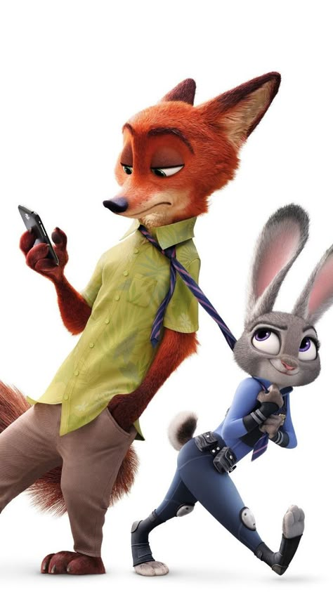 Zootopia Nick E Judy, Zootopia Judy Hopps, Zootopia Judy, Zootopia Nick And Judy, Disney Characters Wallpaper, Nick Wilde, Disney Zootopia, Judy Hopps, Animation Movie