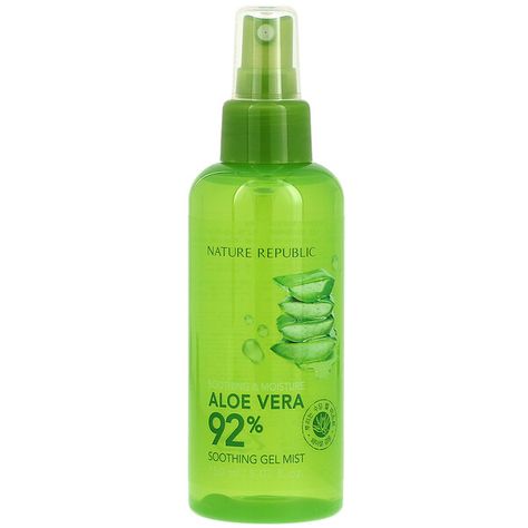 Nature Republic Aloe Vera, Aloe Vera Soothing Gel, Pamper Skin, Cooling Spray, Aloe Vera For Face, Vogue Beauty Secrets, Pure Aloe Vera Gel, Aloe Vera Skin Care, Over Makeup