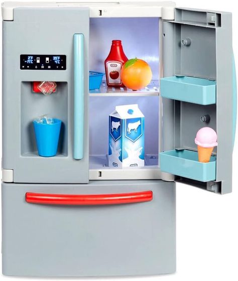 Little Tikes First Fridge - Interactive & Realistic Refrigerator - With Light & Sounds - Pretend Play Appliance for Kids Play Fridge, Playset Accessories, Kid Gift Ideas, Plastic Ice Cubes, Kitchen Set Up, Kids Play Kitchen, Play For Kids, Play Kitchen Sets, Kids Electronics