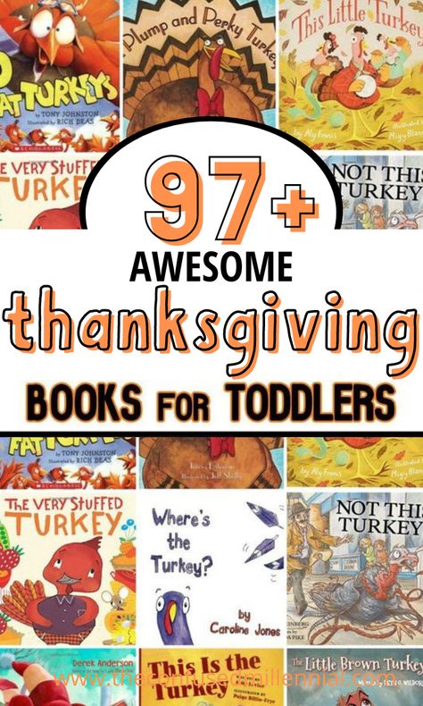 97 Thanksgiving Books For Toddlers and young children! lots of fun, interesting and unique November books for kids based on the best recommendations from adults for their kids first thanksgiving! #thanksgivingbooks #booksforkids #booklist #preschoolbooks #kindergartenbooks #firstgradebooks #toddlerbooks Thanksgiving Shows For Kids, Preschool Thanksgiving Books, Thanksgiving Books For Toddlers, November Books For Kids, Thanksgiving Books Preschool, Thanksgiving Books For Kids, Thanksgiving Picture Books, Thanksgiving Readings, Thanksgiving Toddler