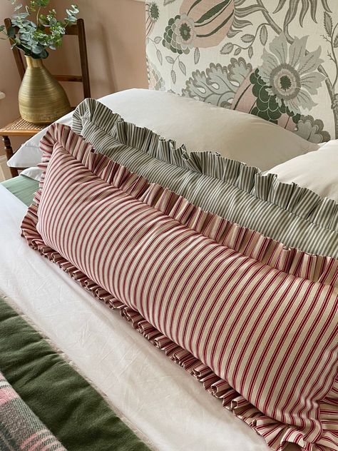 Ticking Stripe Fabric, Stripe Fabric, Ticking Stripe, Room Inspiration Bedroom, Interior Inspo, Guest Bedroom, Bedroom Makeover, Soft Furnishings, Bedroom Inspirations