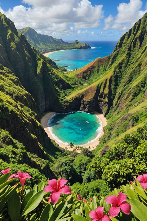 Unearthing Oahu&#8217;s Hidden Gems 🌺 Vacation Spots Aesthetic, Hawaii Tourist Attractions, Top Beaches In The World, Carribean Islands Aesthetic, Most Beautiful Beaches In The World, Aesthetic Island Pictures, Waikiki Beach Aesthetic, Beautiful Earth Pictures, Island Living Aesthetic