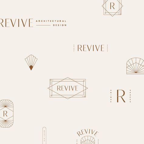 Color Branding Design, Colors Branding, Arte Art Deco, Art Deco Logo, Interior Design Branding, Logos Vintage, Design Mood Board, Web Design Projects, Custom Home Designs