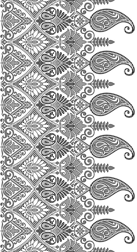 black and white pattern design, Border Print Design, Textile Motifs Design, Saree Border Designs, Black And White Motifs, Black And White Pattern Design, Aztec Pattern Design, Print Design Trends, Mural Art Design, Digital Border