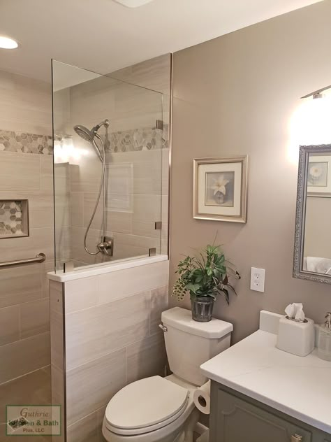 Are you preparing to remodel a small bathroom? From color schemes to clever storage and top-quality materials, there are many ways to transform a small bath design into a stylish and functional space that will feel bigger. 👉 Learn more in our blog. https://gk-bp.com/blog/top-tips-for-a-small-bath-remodel/ Half Wall Shower Small Bathroom, Powder Room To Full Bath Remodel, Very Small Master Bath Ideas, Toilet Facing Shower Bathroom Layout, Small Bathroom Walk In Shower Ideas Pony Wall, Odd Bathroom Layout, Half Bath To Full Bath Remodel, Small Bath Tub Ideas, Shower Toilet Combo Small Spaces