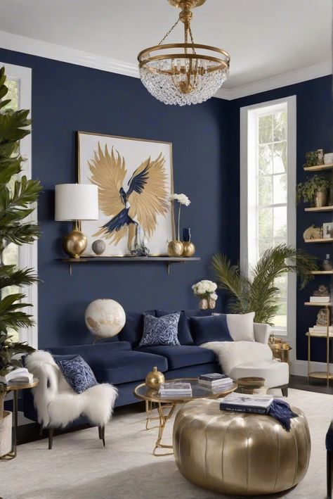 Hale Navy
Living room decor
Trendy paint
Interior design tips Navy Blue Wall Paint Living Room, Living Room Decor Dark Colors, Blue And Tan Living Room Color Scheme, Hale Navy Living Room Walls, Living Room Designs Navy, Navy Blue Wall Living Room, Navy Wall Living Room, Navy Blue Wall Paint, Hale Navy Living Room