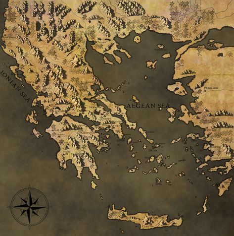 Map Of Ancient Greece, Map Of Greece Aesthetic, Ancient Greek Map, Aesthetic Test, Greek Dnd, Ancient Greece Map, Argo 2, Athens Map, Government Art