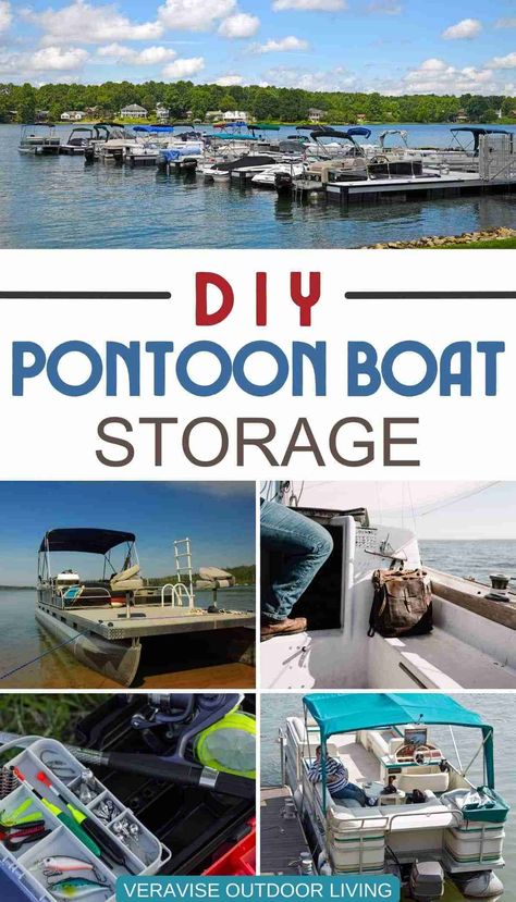 DIY pontoon boat storage helps keep your belongings safe and organized while on the water since built-in storage in a pontoon is limited. In this boating resource guide, we'll teach you some DIY hacks so you can easily maximize the storage space on your pontoon boat. Pontoon Storage Ideas, Pontoon Boat Storage Ideas, Pontoon Boat Makeover Diy, Boat Organization Ideas, Diy Pontoon Boat, Pontoon Makeover, Boat Storage Ideas, Diy Pontoon, Boat Hacks