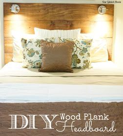 Wood Planks Diy, Diy Headboard With Lights, Lighted Headboard, Diy King Headboard, Headboards Ideas, Foyer Console Table, Plank Headboard, Foyer Console, Diy Wood Headboard