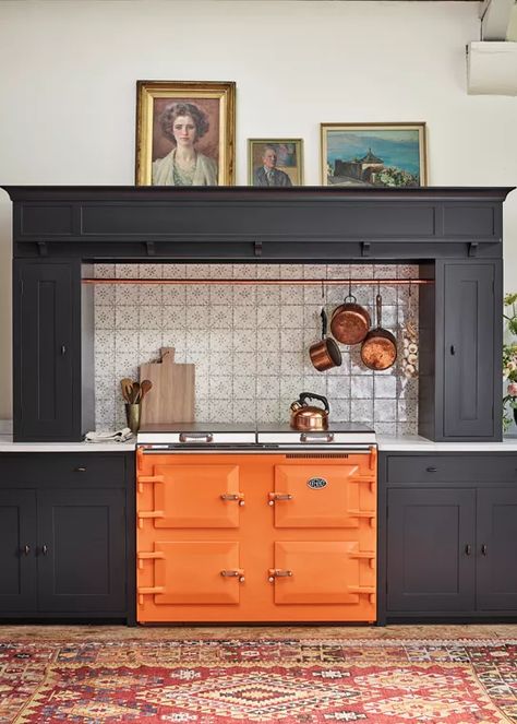 Shaker Kitchen Doors, Charcoal Kitchen, Colourful Kitchen, Kitchen Design Color, Victorian Kitchen, Country Style Kitchen, Shaker Kitchen, Kitchen Doors, Bespoke Kitchens