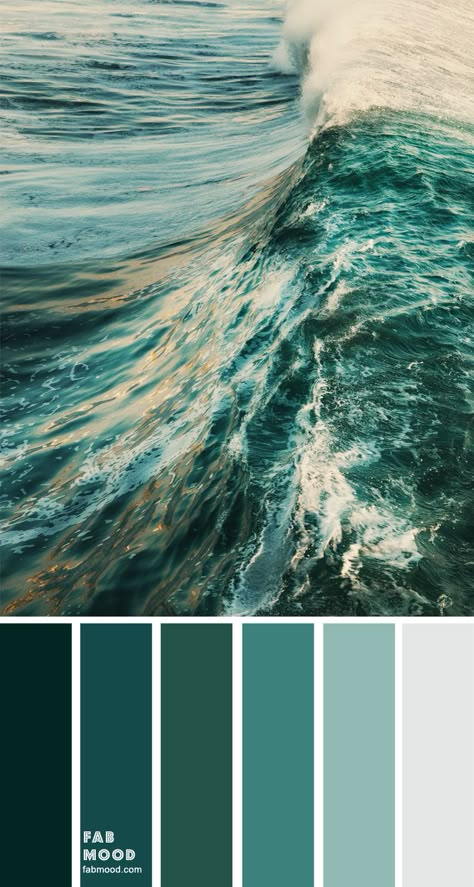 deep green color palette, color scheme, color ideas, emerald green, #summercolor #colorpalette deep green ocean color combos, emerald color palette #colors Blue Green Natural Color Palette, Ocean Waves Color Palette, Blues Greens Colour Palettes, Green Blue Colour Scheme, Deep Green Colour Palette, Green Ocean Color Palette, Ocean Green Color Palette, Water Palette Color, Emerald Green Complimentary Color Palette