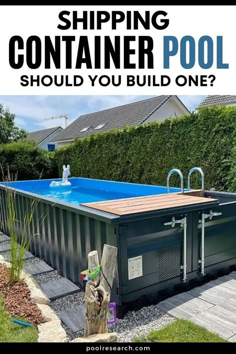 Should you get a shipping container pool? Here are the pros and cons. Mod Pool, Piscina Container, Swimming Pool Cost, Container Pools, Tiny House Shipping Container, Practical House, Shipping Container Swimming Pool, Shipping Container Pool, Container Pool