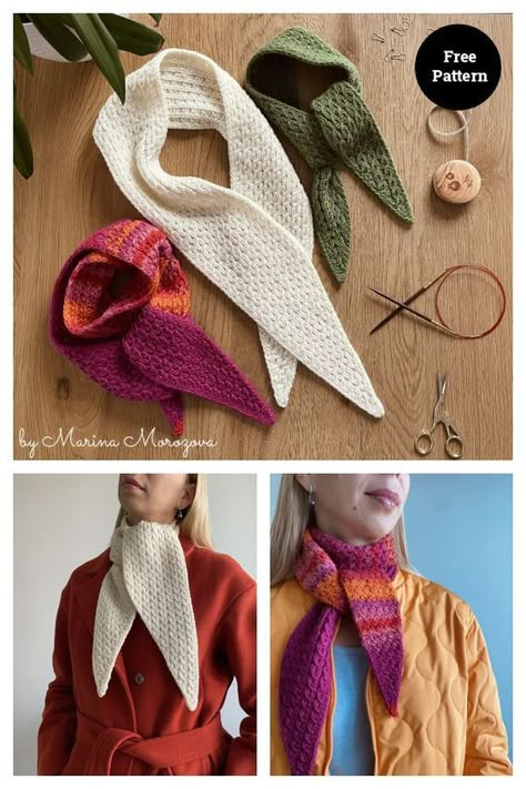 Bescarfed Scarf Free Knitting Pattern Chunky Shawl Knitting Pattern, Knit Neck Scarf, Small Scarf Knitting Pattern, Knitted Neck Scarf, Bandana Knitting Pattern Free, Sophie Scarf Free Pattern, Knit Bandana Pattern Free, Sophie Scarf Pattern Free, Free Knitting Pattern Scarf