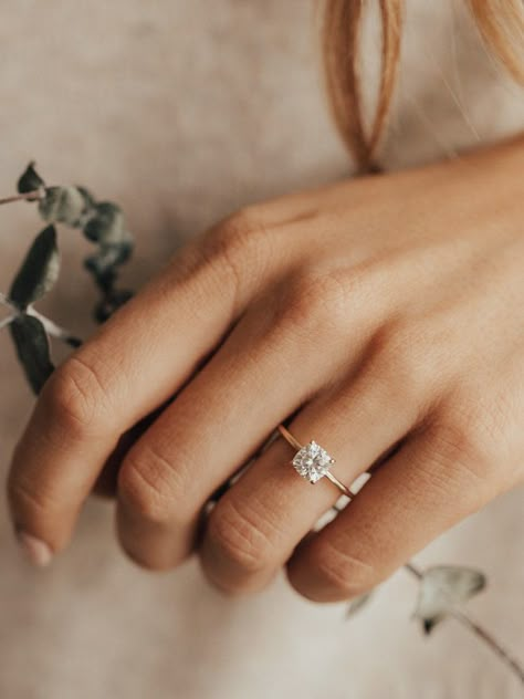 Square Engagement Rings, Moissanite Solitaire Ring, Cute Engagement Rings, Minimalist Engagement Ring, Future Engagement Rings, Ancient Mythology, Handmade Silver Jewelry, Gold Diamond Engagement Rings, Solitaire Setting