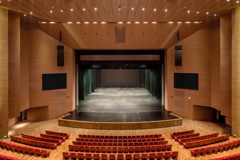 Bishan Cultural and Art Center,© ARCH-EXIST Auditorium Architecture, Concert Venues, Auditorium Design, Theater Architecture, Theatre Interior, Music Studio Room, Church Stage Design, Lectures Hall, Interior Design Boards