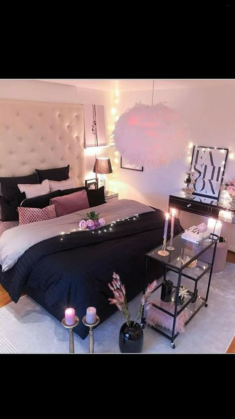 Girl Apartment Decor, Bedroom Decor For Women, Luxury Room Bedroom, Pink Bedroom Decor, Lovely Friends, Apartment Bedroom Decor, Pink Bedrooms, Bed Bedroom, Woman Bedroom