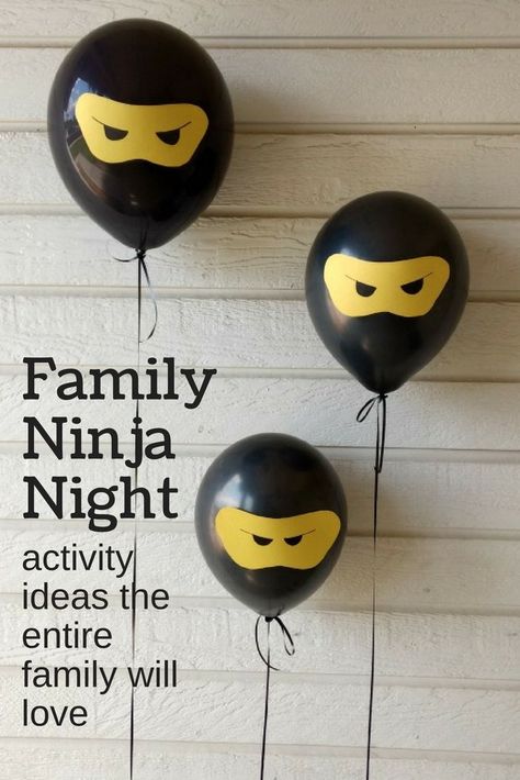 Ninja family night! I love #4 #ad #ninja Ninja Activities, Ninja Crafts, Ninja Themed Birthday Party, Ninja Theme, Outside Fun, Naruto Birthday, Ninjago Birthday Party, Ninja Birthday Parties, Being Intentional