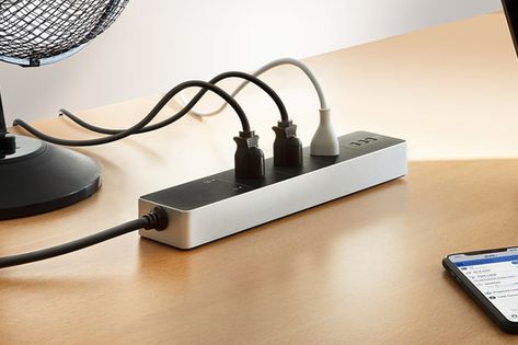 A Siri-enabled power strip to control and save the energy flow at home! | Yanko Design Home Appliances Design, Funny Sayings And Quotes, Hilarious Text Messages, Sayings And Quotes, Appliances Design, Apple Homekit, Must Buy, Save Power, Wireless Charging Pad