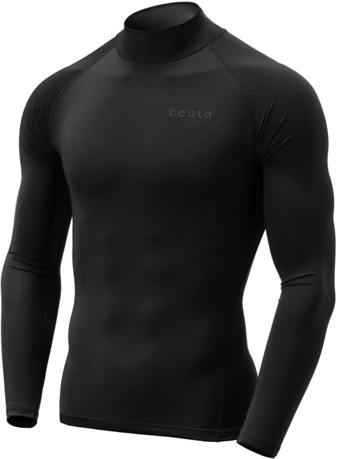 TMYUT32BLK_XLarge Tesla Mens Thermal WinterGear Compression Baselayer Mock Long Sleeve Shirt >>> Click on the image for additional details.(It is Amazon affiliate link) #GolfClothingIdeas Compression Shirt Men, Mens Compression, Mens Thermals, Tactical Clothing, Winter Gear, Thermal Shirt, Thermal Long Sleeve, Fitness Clothing, Compression Shirt