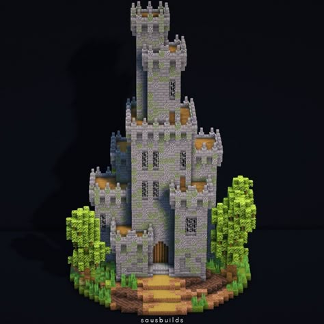 Moss Castle Minecraft, Minecraft Castle Ballroom, Cobblestone Castle Minecraft, Minecraft Castle Survival, Minecraft Abandoned Castle, Castle On Hill Minecraft, Minecraft Castle Tower Design, Castle Builds Minecraft, Castle Build Minecraft