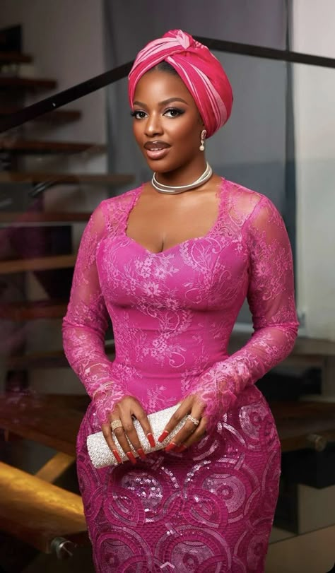 Hilda Baci, Wedding Guest Fashion, Asoebi Lace Styles, Aso Ebi Lace Styles, Lace Dress Classy, African Bridal Dress, Ankara Dress Designs, Nigerian Lace Styles Dress, Nigerian Lace Styles