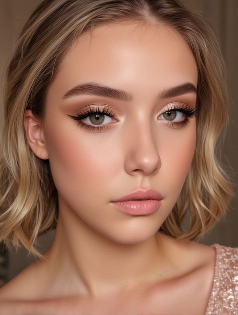 Light Clean Makeup Look, Pale Skin Smokey Eye, Morning Makeup Look Natural, Morning Makeup Look, Teen Makeup Looks, Makeup Looks For Teens, Light Makeup Natural, Popular Makeup Looks, Makeup For Pale Skin