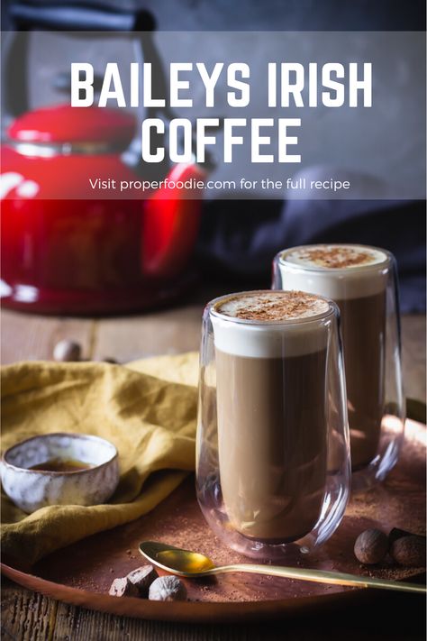 How To Make Baileys Coffee, Hot Baileys Drink Recipes, Baileys Irish Coffee, Irish Cream Coffee Recipe, Coffee With Baileys Recipe, Baileys Coffee Drinks, Irish Coffee Recipe Baileys, Baileys Coffee Recipes, Coffee With Baileys Irish Cream