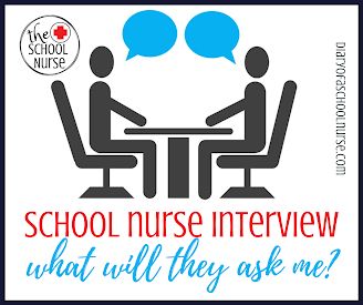 School Nurse Resources, Elementary Nurse Office, Nurse Interview Questions, Nurse Cheat Sheets, Nursing Portfolio, Nurse Job Interview, Interview Tips For Nurses, School Nurse Elementary, Nurse Interview