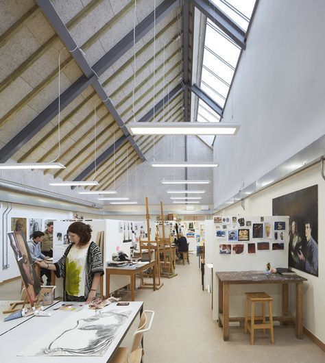 Loft Art Studio, Classroom Architecture, Art Studio Design, School Interior, Studios Architecture, Education Architecture, Building A Shed, Classroom Design, Studio Photo