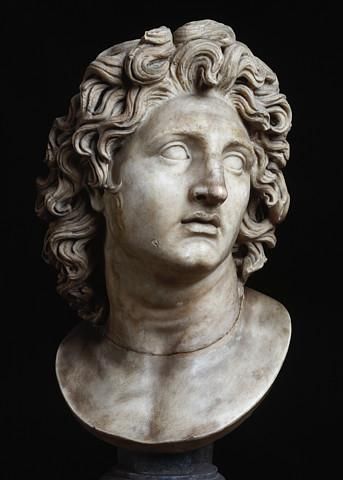 Alexander the Great, depicting expressions of Alexander though in reality he may not have looked this way. a flatteed depiction but the expression shows a man a restless spirit, shown through raided eyebrows and lively expression. emotion depicts character Fortes Fortuna Adiuvat, Kartu Remi, The Great, Greek History, Art Ancien, Roman Art, Greek Art, Alexander The Great, Greek Gods